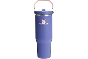 STANLEY Flip Straw Tumbler 1.0 Botella Agua con Pajita 0.89L - Conserva el Frío 12 Horas - Termo Agua Fria - Acero Inoxidable - Sin BPA - Fácil de llevar - Apta Para Lavavajillas - Lupine