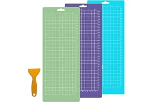 PRVCFZ 4PCS Cricut Joy Mat,Cricut Mat,Cricut Mats,Cutting Mat,12in*4.5in Cutting Mat for Joy,Joy Accessories for Vinyl(StandardGrip,LightGrip,StrongGrip)