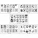 Bundle Monster 10pc Extra Large Full Nail Art Retangular Shape XL Stamping Plates, Set 3: 21-30