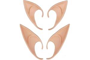Yongbest Orejas De Elfo,2 Pares Elf Ears de látex Conjuntos de Orejas para Cosplay Anime Halloween Costume Christmas Party