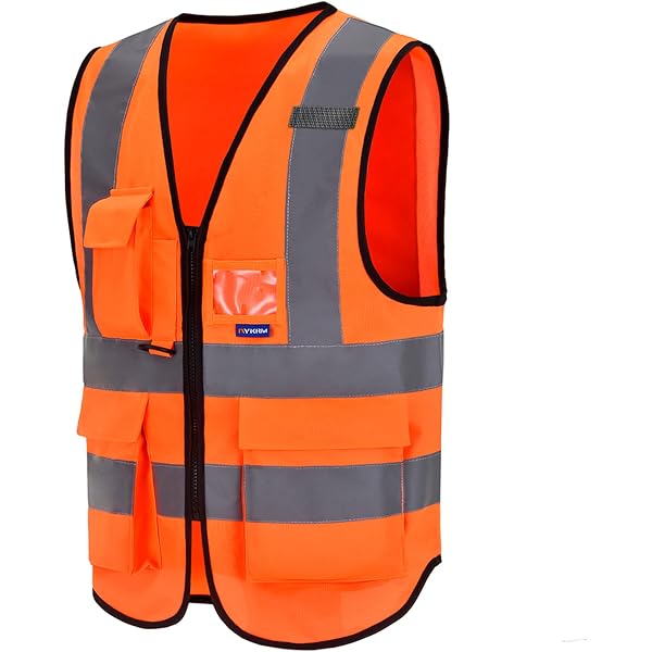 Modeka Basic Gilet Sicurezza Retroriflettente – Giallo Fluo, Taglie S-10XL, Regolabile In Vita