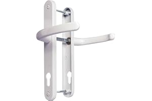 TSS 92mm UPVC Door Handle with 210mm Centre Screw on Backplate 242x34 White