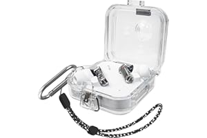 MOWYEOK etui na słuchawki do Nothing Ear 2, przezroczyste etui ochronne z termoplastycznego poliuretanu (TPU), odporne na uderzenia, kompatybilne z etui do ładowania Nothing Ear 2, z paskiem do