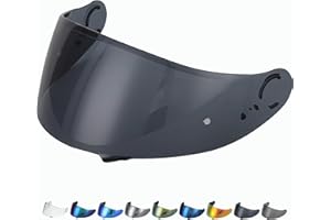 Everalo Compatible with Shoei GT Air 2 Visor - Gt Air - Neotec - Opticson - Cns1 - Helmet Visor Pinlock Ready - Anti-Scratch and Anti-Fog (Black 80%)
