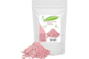 ‎ETC COSMETIC`S Französischer rosa Ton (French pink clay)– 100 g – DIY-Gesichtsmasken, Körpermasken, Haarmasken, sanfte Peelings und Scrubs, Seifenherstellung, Anti-Aging und Hautstraffung, natürlich