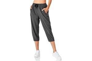 Butrends Lekkie spodnie jogger capri damskie szybkoschnące spodnie treningowe 3/4 fitness krótkie spodnie do biegania Casualowe spodnie trekkingowe z kieszenią