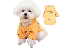 PLUSHCEWT Abrigo para perro, chaqueta con capucha resistente al viento, chaqueta para perro con anillo en D, ropa de invierno para cachorros, abrigos cálidos y chaquetas para perros, chaleco cálido para perros