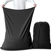 AiQInu Foldable Laundry Bag, 2 Pack Large Clothes Bags with Drawstring, Ripstop Material Organizer for Laundry Room Kitchen B