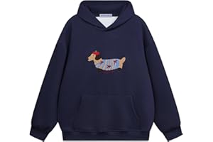 Aelfric Eden Cartoon Dog Hoodie męska bluza z kapturem oversized bluza z długim rękawem Y2K Hoody z kapturem Basic Vintage Hooded ze wzorem, uniseks, sportowa odzież uliczna