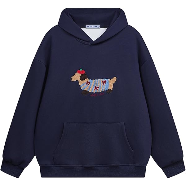 Generisch Baggy joggingbroek voor dames en heren, teckel grafisch sweatpants, katoen, trekkoord, vrijetijdsbroek, meisjes, Y2K, streetwear, sportbroek met zakken, 1, marineblauw, M