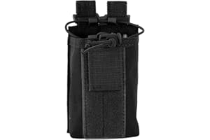 MiOYOOW Poche Radio, Tactique Titulaire Cas Étui Molle Pochette de Ceinture, Étui pour Talkie-Walkie Ceinture résistante, Système Slickstick, Cordon Elastique Réglable