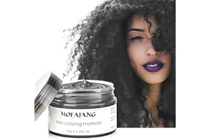 VOLLUCK Cera Para Tinte Capilar, Natural Temporal Hair Dye Wax, Spray Pelo Color para la Fiesta de Cumpleaños de Halloween 120 g (Negro)