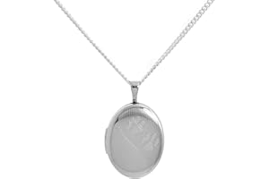 jewellerybox Sterling Silver Animal Paw Print Oval Locket on Chain