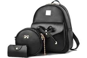 EVEOUT Borse a zainetto da donna in Pelle PU Zainetto Casual per il Lavoro Scolastico Itinerante Borsa a Tracolla Zaino Set