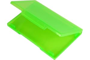 WestonBoxes Plastic Business Card Pocket Wallet for 10-15 Cards or 2-3 Debit or Credit Cards (Green, 5-Pack)