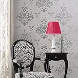 Blumengarten Damast Wandschablone - Schablonen für wände - Maler Schablonen