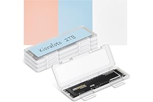 KIORAFOTO Pack de 4 Plastique Transparent m.2 2280 2260 2242 2230 SSD châssis, Portable m.2 nvme SSD Cas de Protection m.2 2280 - Support de Stockage avec étiquette, Un Seul m.2 Disque de Stockage Cas