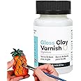 Azonee Clay Varnish, Gloss Acrylic Varnish for Air-Dry Clay, Ceramics, Wood, Oil Paintings, Waterproof Glaze, Prevents Crazing & Yellowing, Durable Gloss Finish for Artwork Protection (1 PCS 120ml)