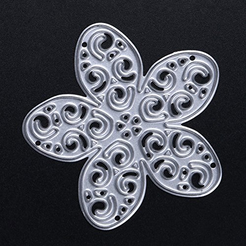 4 Stück Metall Stanzschablonen Set Blumen Einklebebuch Schablonen für DIY Scrapbooking Album, Schneiden Schablonen Papier Karten Sammelalbum Dekor - 2