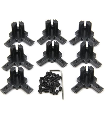 Connecteurs Profilé Aluminium Kamtop - 4 Pièces Pour Assemblage 90° Avec Vis - Rainure 6/8 Mm