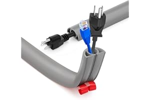 BUERPINKING Canalina Passacavi Calpestabile, 1m X 2cm Canaline Passacavi Da Muro, Copricavi Pavimento, Cache Cable Pavimento, Canalina Passacavi Adesiva Flessibile, Passacavi Pavimento Per Tutti I Cavi (Grigio)