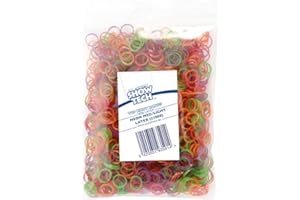 Show Tech Latex Top Knot Bands Medium, Your Dog Grooming Expert, Perfect for showdogs, will not to damage the coat, Neon 1000 pcs