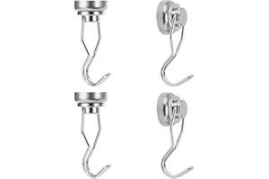 Ant Mag Magnetic Hooks 25 mm Magnetic Hooks Made of Neodymium Magnet Colourful Rotatable Rustproof Strong Adhesive Force Max. 22 kg Pack of 4