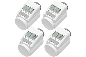 ‎EQIVA eQ-3 Eqiva Model L Elektronik-Heizkörperthermostat mit Boost-Funktion, 4er Set, Weiß