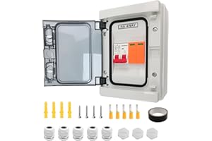 BQWEUN Protezione da Sovratensione PV DC, Scatola Elettrica, Scaricatore di Sovratensione DC500V, 40 A, IP65, Impermeabile, Kit Fotovoltaico, Protezione Solare da Tensione per Fotovoltaico da Balcone