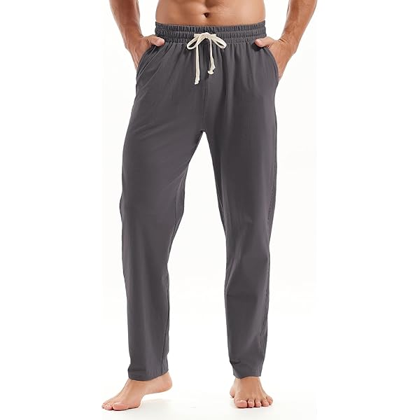 Amy Coulee Joggingbroek voor heren, katoen, joggingbroek met zakken, fitness -vrijetijdsbroek met trekkoord, XXL