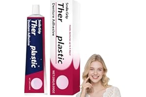 SHUNJIAN Thermo/plastic Denture Adhesive,Denture Repair Adhesive Kit,False Teeth Silicone Reline Kit,Dental Glue for Teeth,False Tee/th Adhe/sive,Tooth Bonding K/it,Crown Glue for Tee/th,Enhance Comfortable