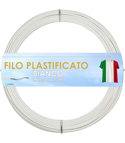 Filo Stendibiancheria Plastificato Trasparente Con Anima In Acciaio Ottonato Mm 5 Vendita Al Metro 3030 - Foto 3