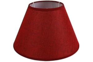 HD BRICO 1 Paralume da comodino E14 da parete Lampadario e Lampada Misure (Bordeaux Ø15 x Ø7.5 x H12.5cm)