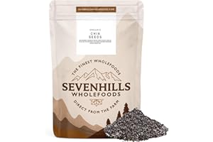 ‎SEVENHILLS WHOLEFOODS Sevenhills Wholefoods Bio Chia Samen 1.8kg - Roh Nährstoffreich – Rein und natürlich – Gentechnikfrei, allergenfrei