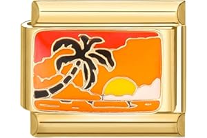 papasgix Italian Charms Module für 9mm Italian Charm Bracelet Gold DIY Italian Style Charms für Damen Abnehmbar Italienisches Charm Armband Zubehör Mädchen Junge Geschenk