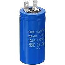 Condensateur Universel 7,50 µF 450 V 30 X 57 Mm Avec Connecteurs Amp 6 3 Mm Et Vis De Fixation M8 Cbb60 Pour Appareils Electromenagers Electriques