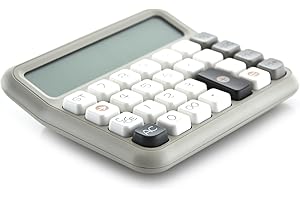 Calculadora Soft con Botones XXLde Gran suavidad, 12 dígitos, LCD, Funciona con Baterías, Base Antideslizante y Gran Tamaño Ideal para la Oficina y Home Office by Office Box (Gris)