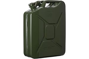 Oxid7® 3x Bidón metálico de combustible 20 litros verde oliva | Apto para gasolina, gasóleo y bioetanol | Bidón de gasolina 20L con homologación UN y homologado