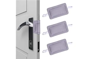 L0FAMY 3 Pcs Door Silencer Pads, Quiet Door Closer Cushion, Nursery Door Latch Covers, Bedroom Jammer Door Closer, Noise Reduced Prevent from Locking for Light Sleepers, Baby, Toddler