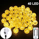 farolillo navideño con botellas pet ❤ SUFICIENTE LONGITUD Y LÍNEAS DE LED - Estas luces de cadena de linternas impermeables son de hasta 12 metros / 39.4 pies, con 40 bombillas LED. Hay 20 cm de distancia entre dos linternas. La cadena más larga y los 40 LED hacen que la decoración sea más sencilla y brillante.