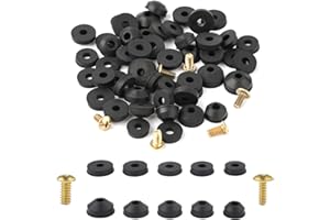SAVITA 58 Pezzi Kit Rondelle per Rubinetti, 28pz Rondelle in Gomma Piatte per Rubinetti 24pz Rondelle Coniche con 6 Viti in Ottone Guarnizioni Idrauliche Gomma per Rubinetto Riparazione Bagno Cucina