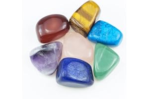 Ouubuuy Chakra Cristales Natural curativos Terapia de Cristal meditación Reiki Equilibrio de 7 Chakras (7chakra)