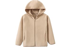 ANIMQUE Niños pequeños Chaqueta de Polar Adultos Chaqueta con Capucha Cremallera Cálido a Prueba de Viento Sólido Padre-Hijo Ligera Exterior Tops de invierno Tops de Invierno