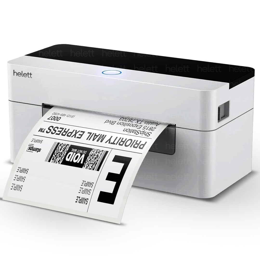 helett® H30C USB Direct Thermal 4×6 Shipping Label Printer(Barcode) Adjustable Label Size|203DPI Resolution|152mm/s Printing 