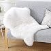 Produktbild Home Deco Schaffell Teppich 60 x 90 cm Faux Lammfell Teppich Lammfellimitat Teppich Longhair Fell Optik Nachahmung Wolle Bettvorleger Sofa Matte (White, 60 * 90)