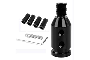 Bohaner Schaltknauf Adapter M12 x 1,25 Universal-Auto-Schaltknauf-Adapter Aluminiumlegierung Schaltknauf Schalthebel Für Schalthebel Ohne Gewinde Schwarz