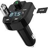 Bluetooth FM Transmitter For Car,Bluetooth 5.0 radio Audio adapter MP3 Player Dual USB Port 5V/3.6A fast Car Charger and 1A s