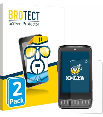 BROTECT AirGlass Verre Hybride Protection Écran Pour Wahoo Elemnt Roam 3 – Lot De 6 – 9H Anti-Rayures, Ultra-Fin, Transparent & Anti-Empreintes