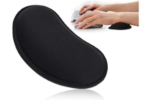 Lhbwhiz Podkładka pod nadgarstek, ergonomiczna podkładka pod nadgarstek, z pianką memory, gumowa mata do odciążenia nadgarstka (czarna)