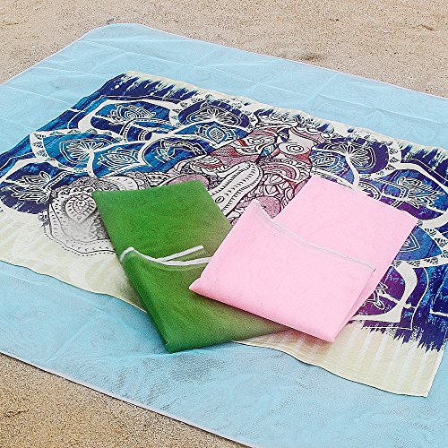 Hailicare Sand frei Strand Matte Teppich Picknick Decke, – Sand, Schmutz & Staub disapper. – Schnell Trocken, leicht zu reinigen ideal für den Strand, Picknick, Camping, Outdoor Veranstaltungen, 200 x 200cm (Blau) - 5